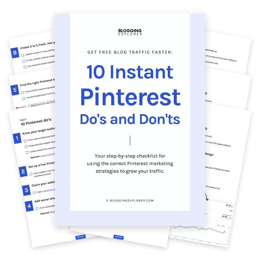 10 Instant Pinterest Marketing Dos and Donts - Free Pinterest Marketing Guide for Beginners – Blogging Explorer