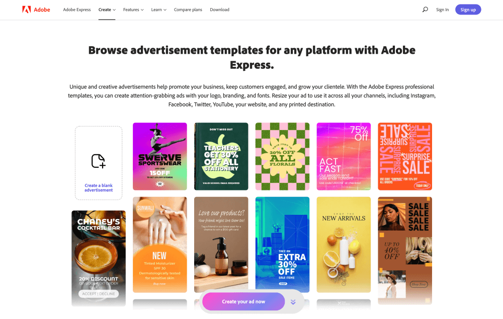 Adobe Express Ad Creator