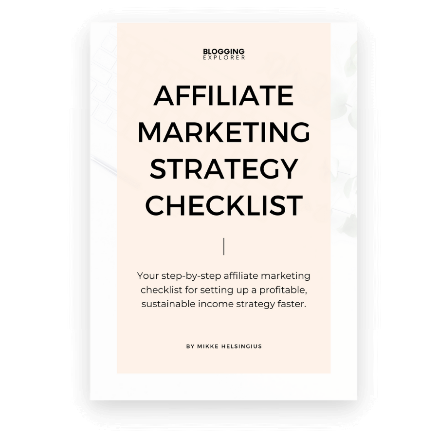 Affiliate Marketing E-Book - Affiliate Marketing Profits for Bloggers – Bonus Guide Affiliate Marketing Strategy Checklist
