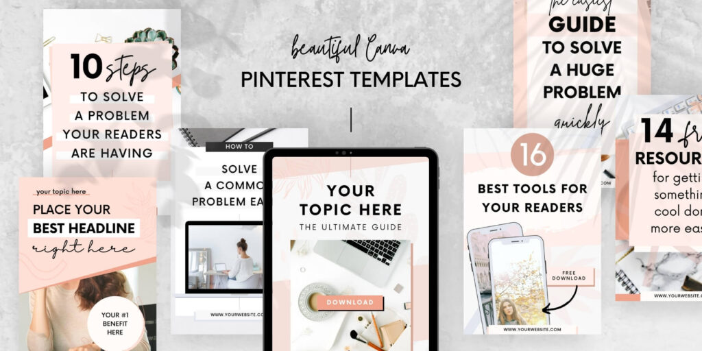 Canva Pinterest Templates for content creators and bloggers - Product preview