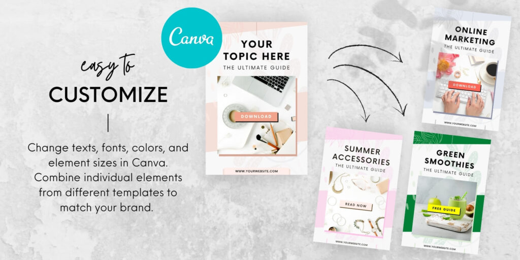Canva Pinterest templates - Easy to customize and edit to match your brand and needs