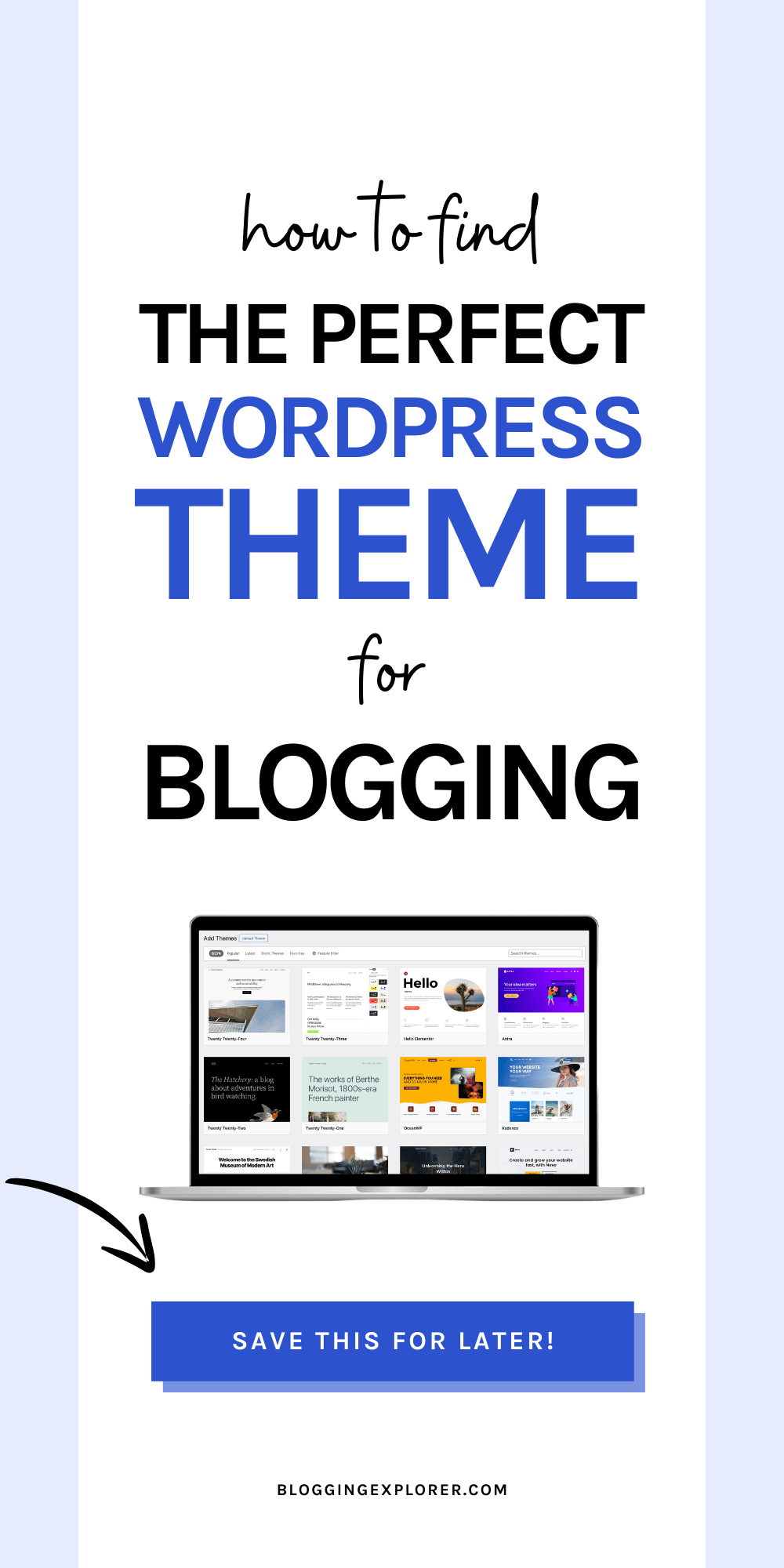 How to find the perfect WordPress theme for blogging – Free guide for beginners