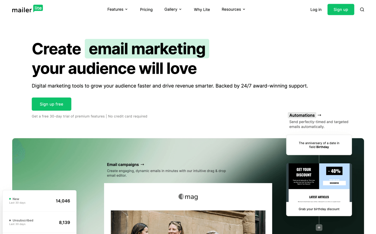 MailerLite – Free email marketing tool for bloggers
