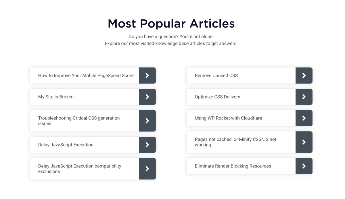 Most popular articles – WP Rocket Help Center