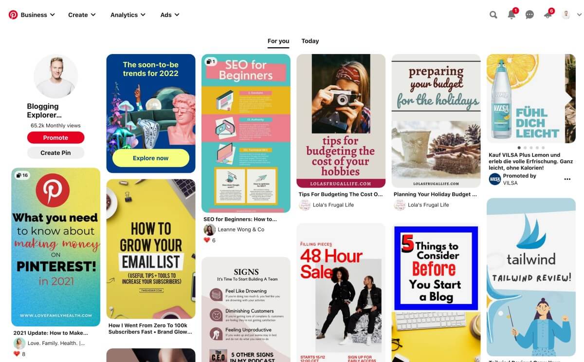 Pinterest Home Feed – Pinterest marketing tips for bloggers