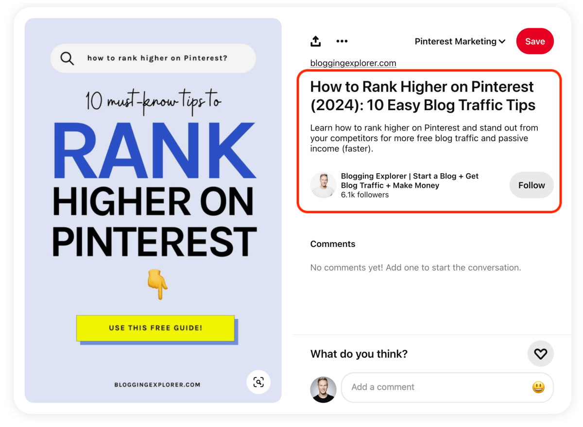 Pinterest rich pins guide - Rich pin information for articles