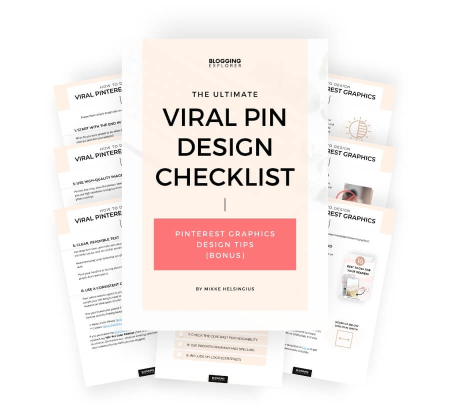 Viral Pin Design Checklist and Workbook - Blogging Explorer
