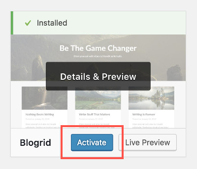 How to change the design of your WordPress blog - how to install and activate a WordPress theme